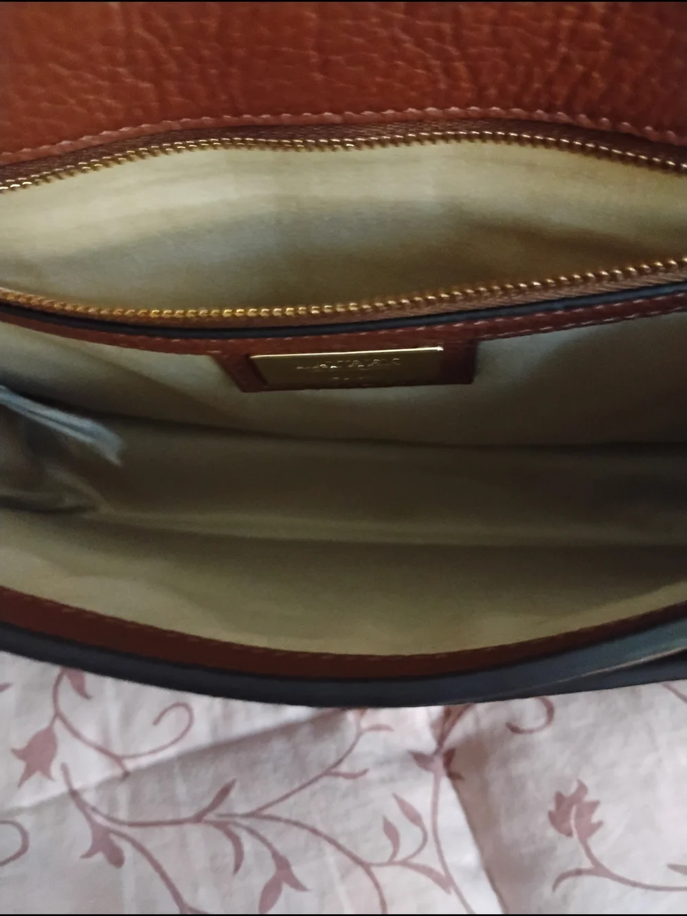 Ralph Lauren Brown Leather Chain Shoulder Bag